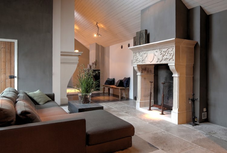 showroom french limestone fireplaces