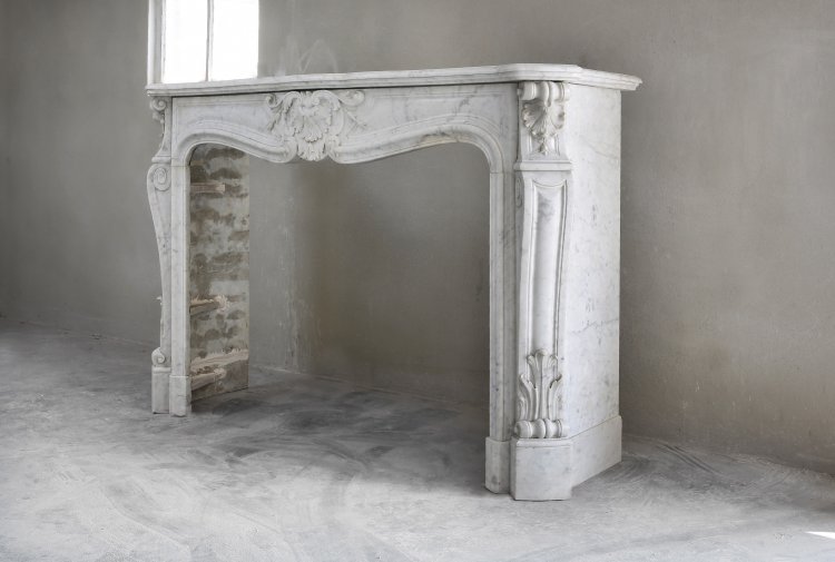 marble antique fireplace