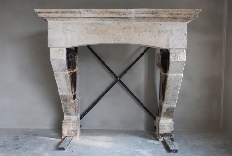 antique french castle fireplace