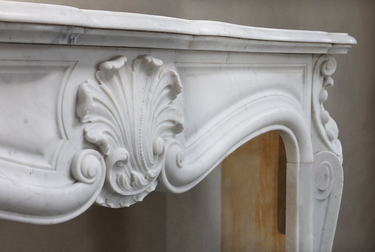 antique fireplace of marble