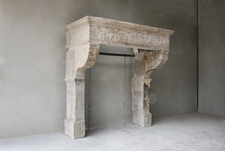 robust 19th century fireplace