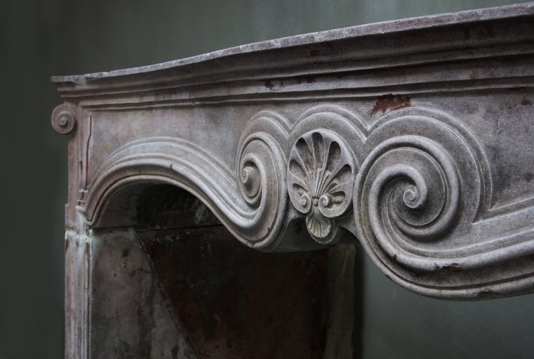 antique fireplace of marble