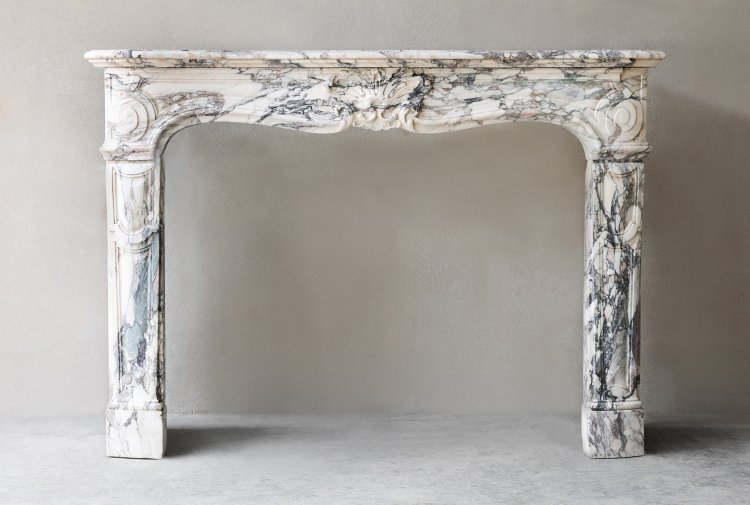 antique mantel of marble
