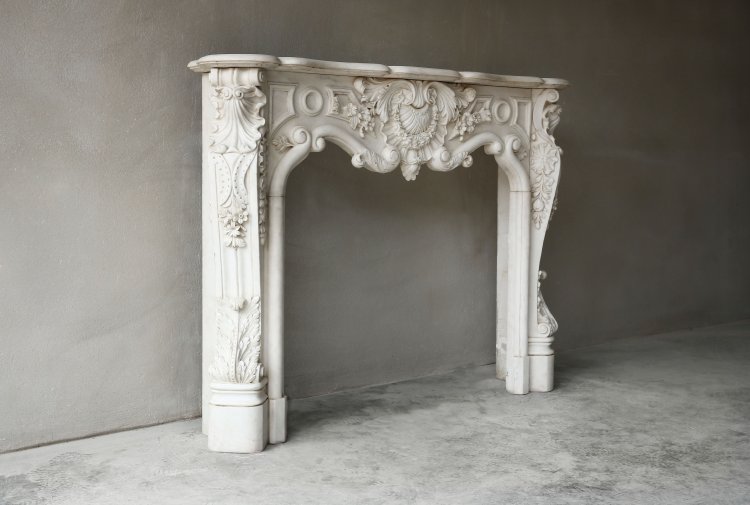 statuario marble fireplace