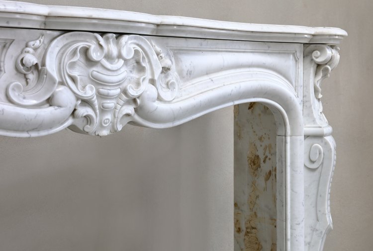 old french mantle of carrara marble