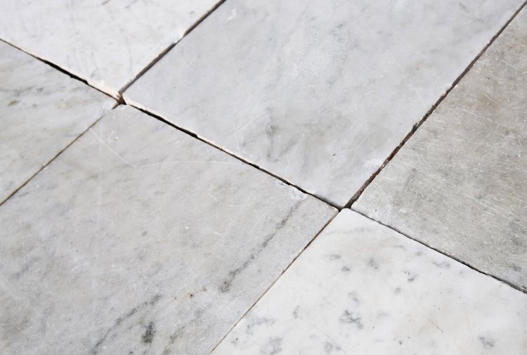 Reclaimed marble flooring