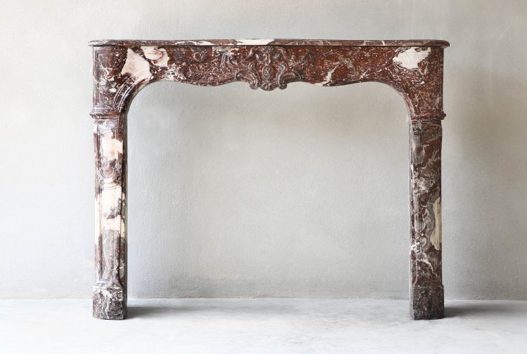 Unique marble fireplace