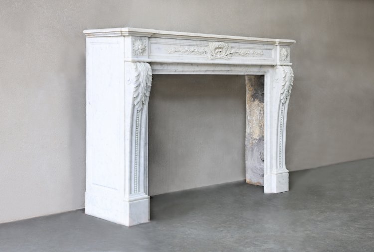 old Carrara marble mantle