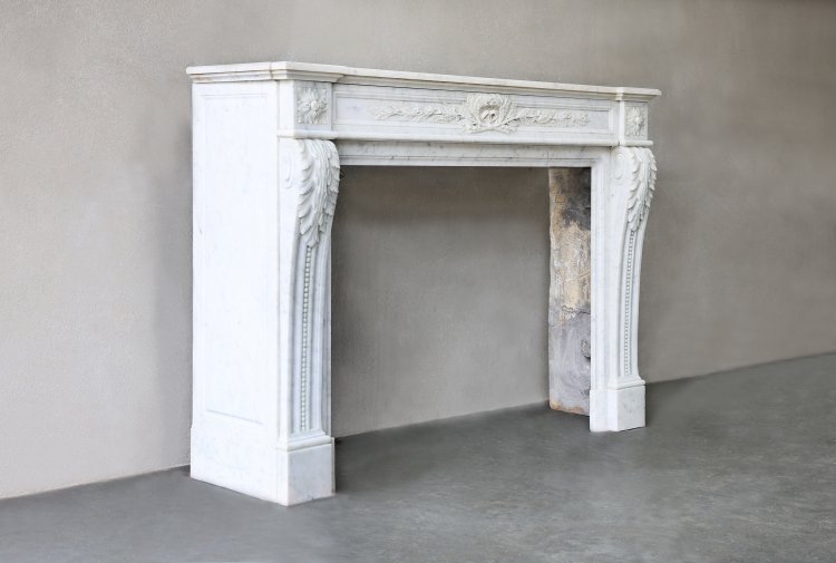 old Carrara marble mantle