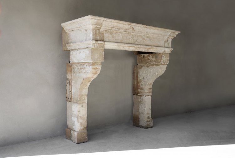 antique french castle fireplace