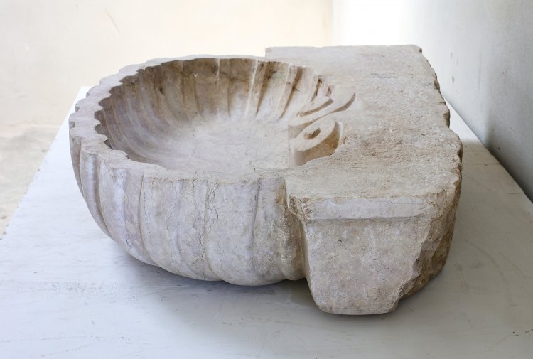old marble stone sink