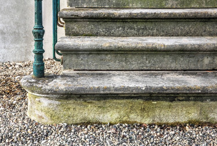 antique limestone steps