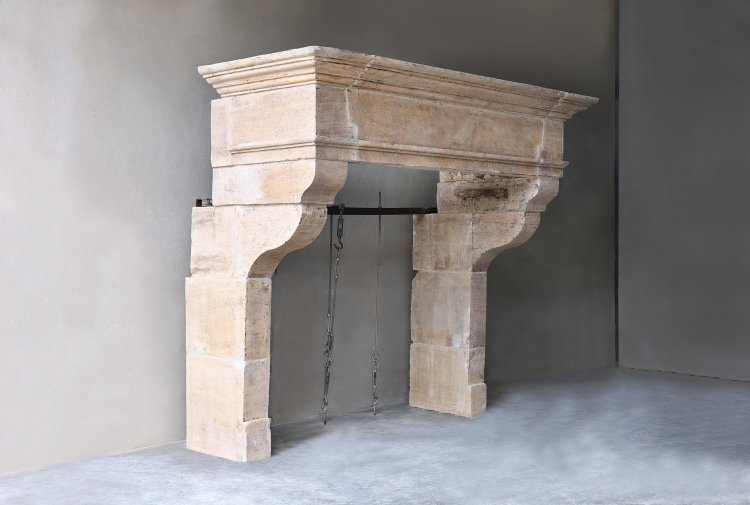 old mantle of french limestone