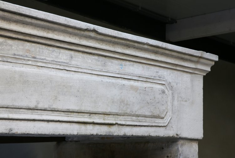 antique mantel surround of french limestone