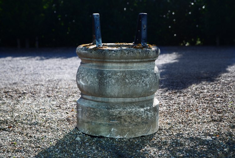 antique well of french limestone