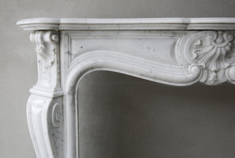 Carrara marble mantel 