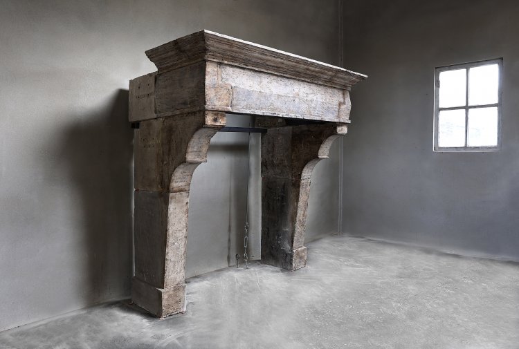 old french mantle of limestone