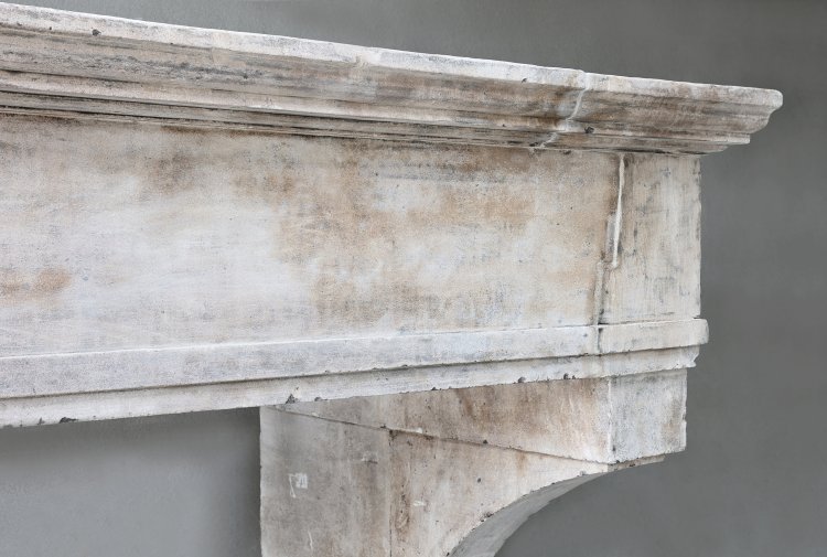 reclaimed fireplace of french limestone