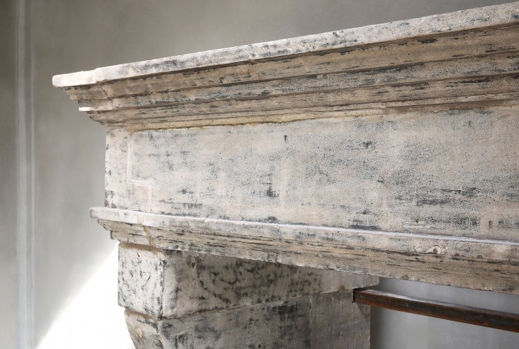 French mantel of limestone