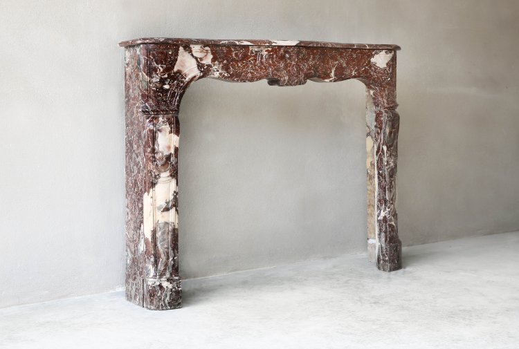 Unique marble fireplace