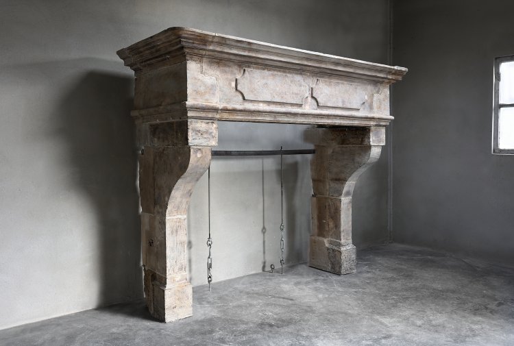 old mantle of french limestone