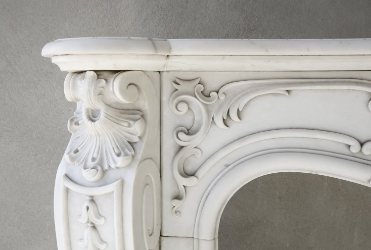 carrara marble fireplace