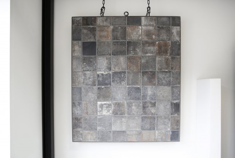 Old gray terracotta tiles