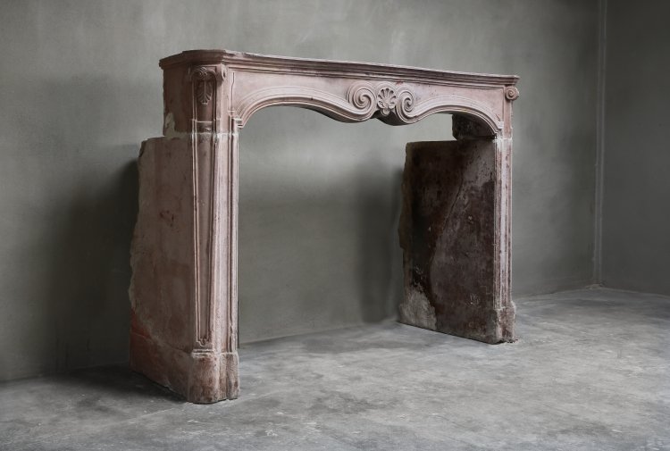 antique mantel of french marble Vosges