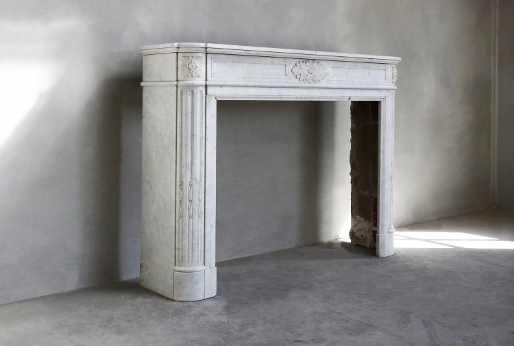 carrara marble fireplace