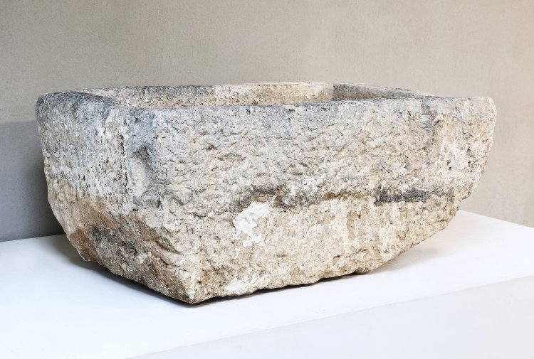 old Italian limestone wash basin