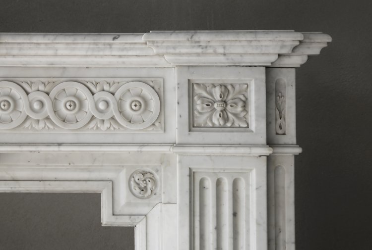 carrara marble fireplace 
