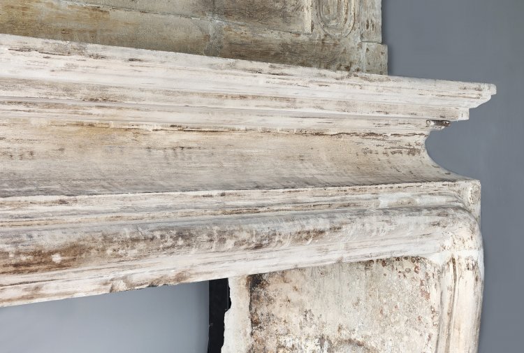 18th century fireplace of french limestone