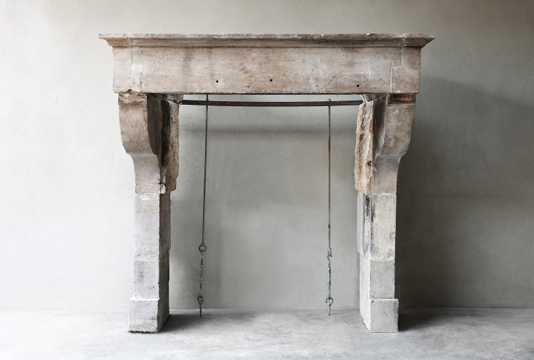 antique French fireplace