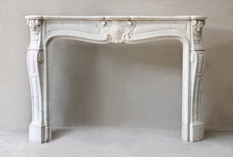 Louis XV chimney of carrara marble