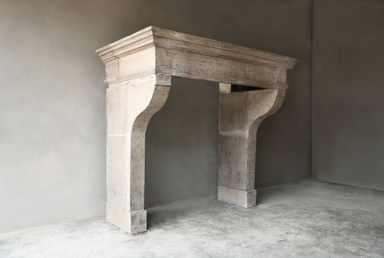 Antique french castle fireplace