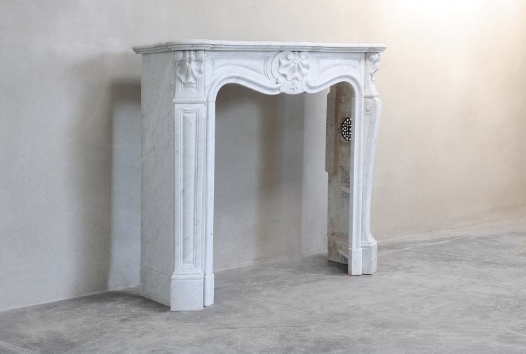 Carrara marble mantle piece