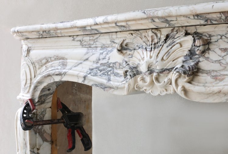 Louis XV style mantel