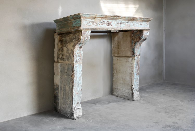 french antique fireplace