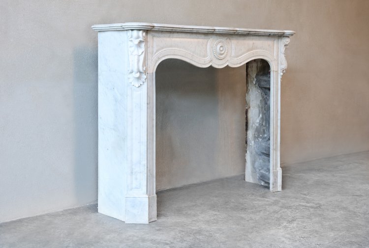 old mantle of carrara marble