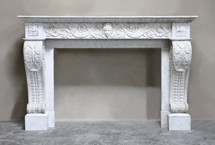 antique marble fireplace