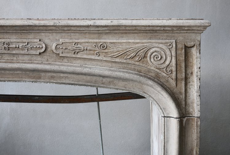 antique mantelpiece of marble stone