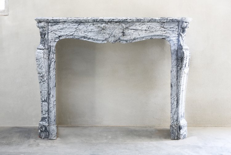 antique fireplace Louis XV