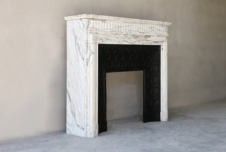Carrara marble chimney