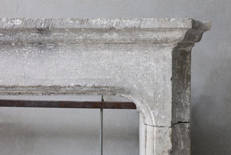 antique french limestone mantle surround