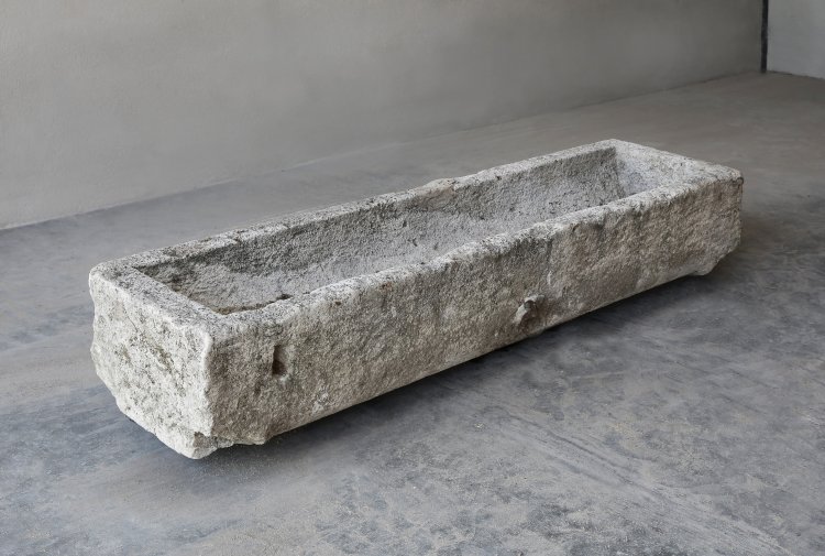 antique trough of french limestone