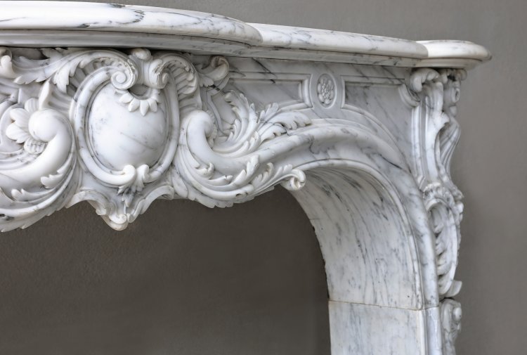 Arabescato marble mantle surround
