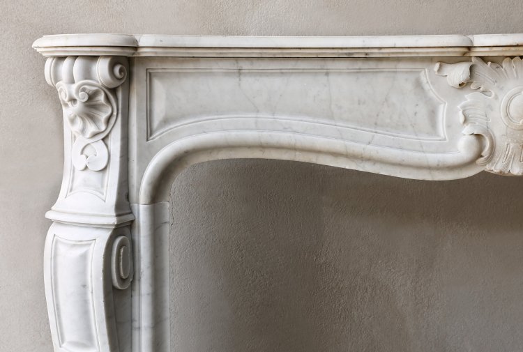 antique fireplace of marble