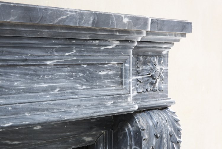 Blue turquin marble mantel piece