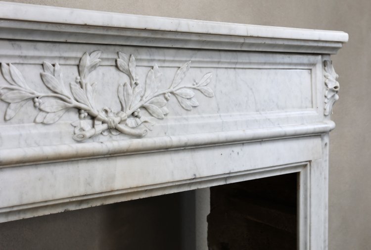 old mantle of carrara marble