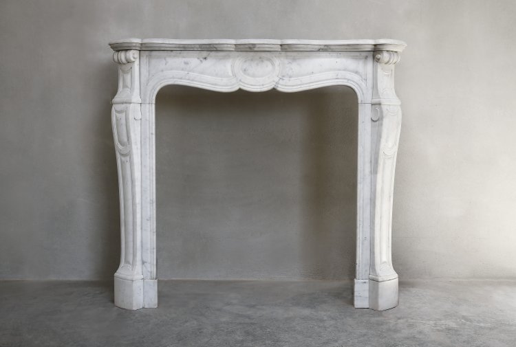 antique fireplace of marble